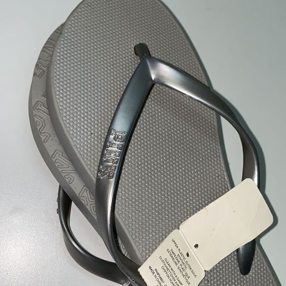 🔥Victorias Secret Pink Logo Flip Flops Sandals - Picture 3 of 4